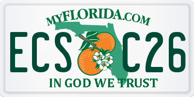 FL license plate ECSC26