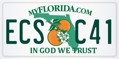 FL license plate ECSC41