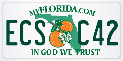 FL license plate ECSC42