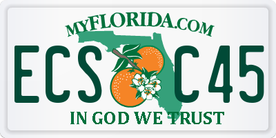 FL license plate ECSC45