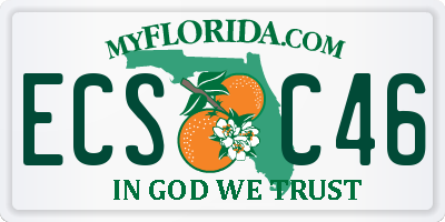 FL license plate ECSC46
