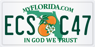 FL license plate ECSC47