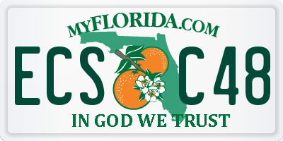 FL license plate ECSC48