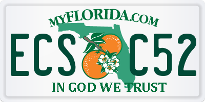 FL license plate ECSC52