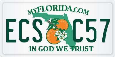 FL license plate ECSC57