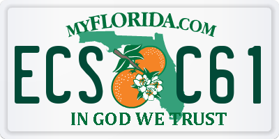 FL license plate ECSC61