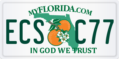 FL license plate ECSC77