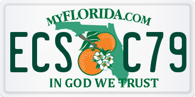FL license plate ECSC79