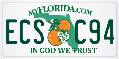 FL license plate ECSC94