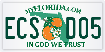 FL license plate ECSD05
