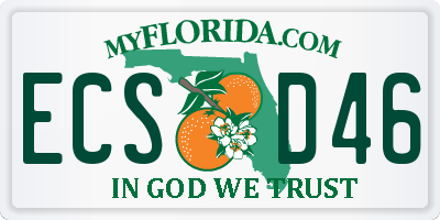 FL license plate ECSD46