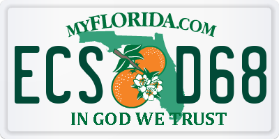 FL license plate ECSD68