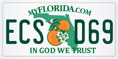 FL license plate ECSD69