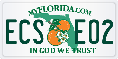 FL license plate ECSE02