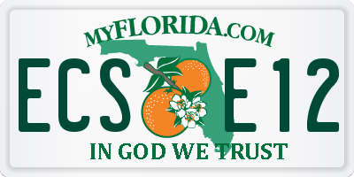 FL license plate ECSE12