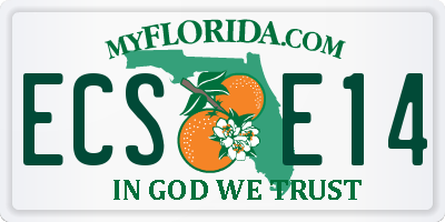 FL license plate ECSE14