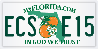 FL license plate ECSE15