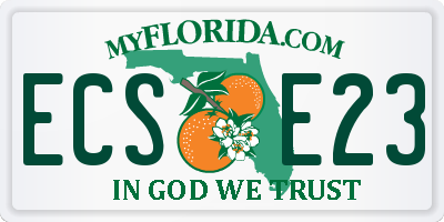 FL license plate ECSE23