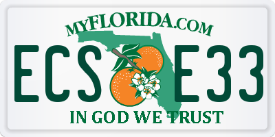 FL license plate ECSE33