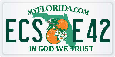 FL license plate ECSE42