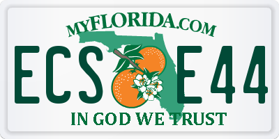 FL license plate ECSE44