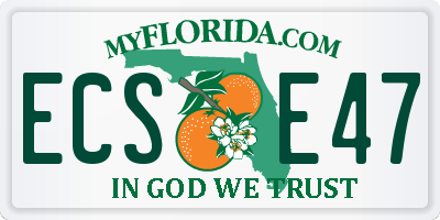 FL license plate ECSE47