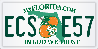 FL license plate ECSE57