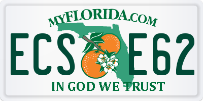 FL license plate ECSE62