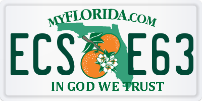 FL license plate ECSE63