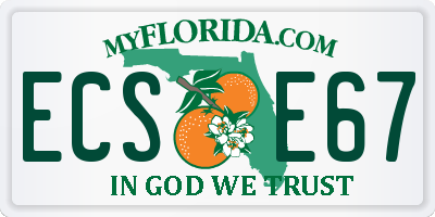 FL license plate ECSE67