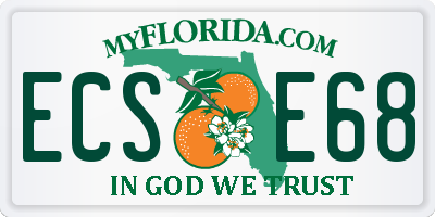 FL license plate ECSE68