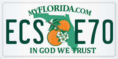 FL license plate ECSE70
