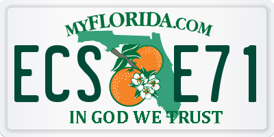 FL license plate ECSE71