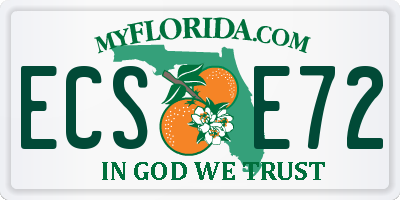 FL license plate ECSE72