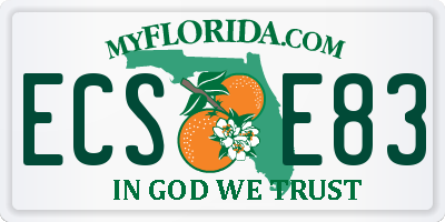 FL license plate ECSE83