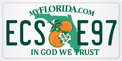 FL license plate ECSE97