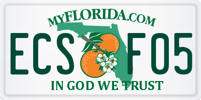 FL license plate ECSF05