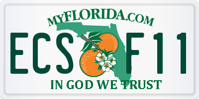 FL license plate ECSF11