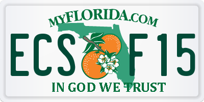FL license plate ECSF15