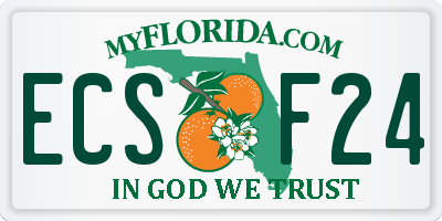 FL license plate ECSF24