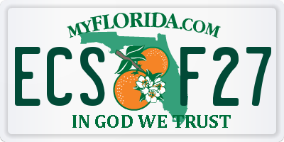 FL license plate ECSF27