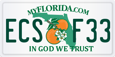 FL license plate ECSF33