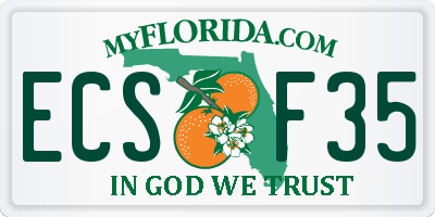 FL license plate ECSF35