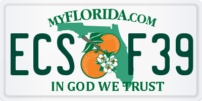 FL license plate ECSF39