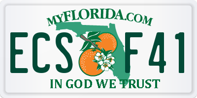FL license plate ECSF41