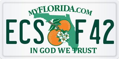 FL license plate ECSF42