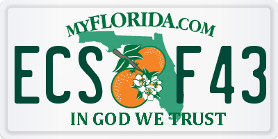 FL license plate ECSF43