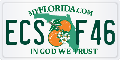 FL license plate ECSF46