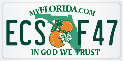 FL license plate ECSF47