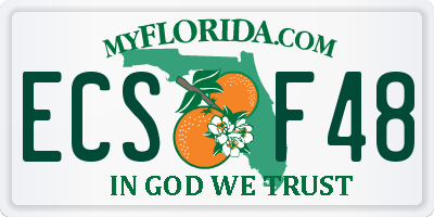 FL license plate ECSF48